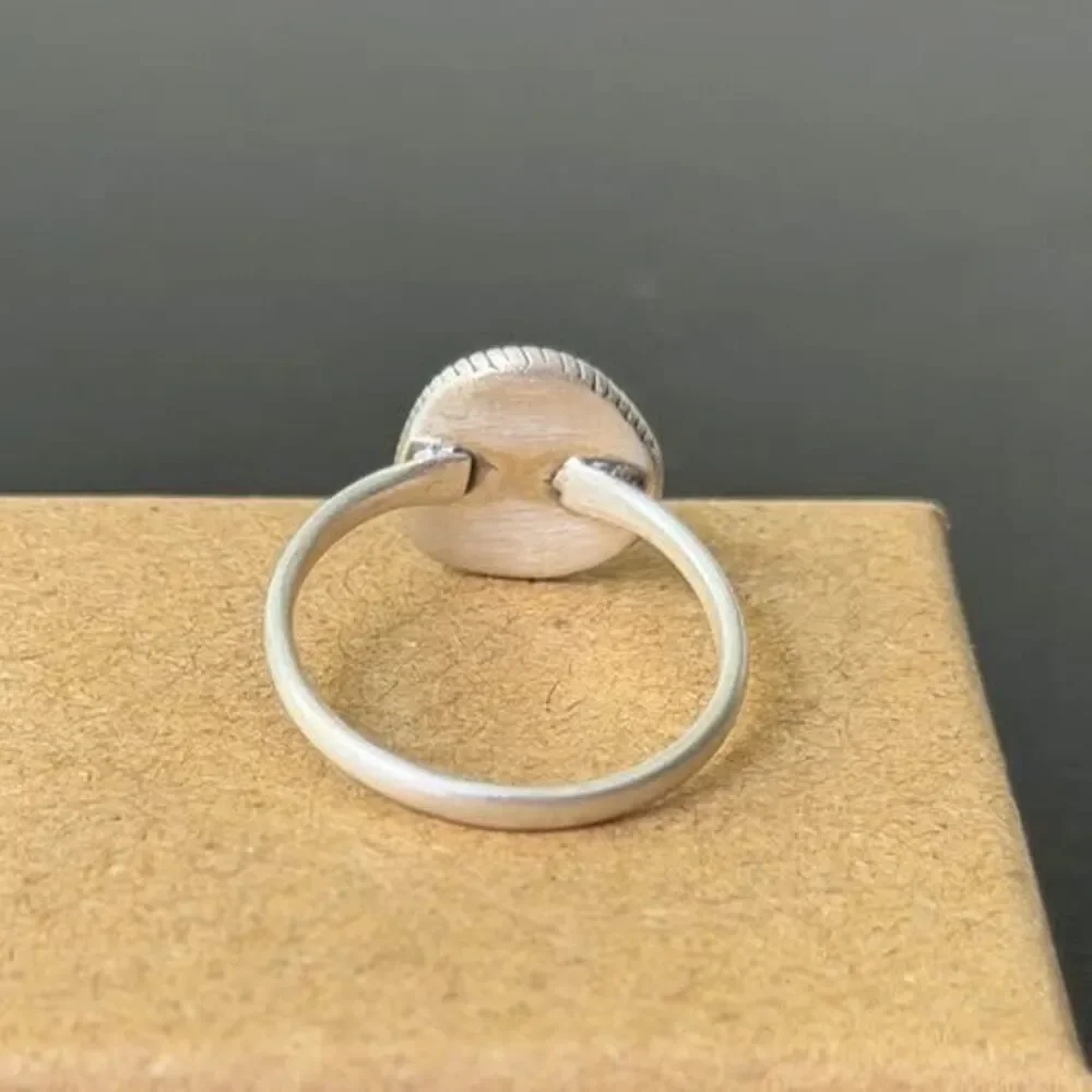 Pretty Turquoise Sterling Silver Ring — Size 6